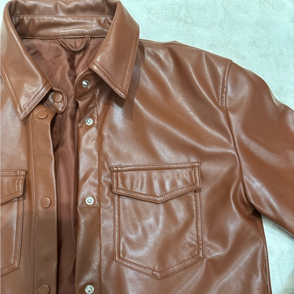 Faux Leather Shacket - Picture 6 of 7
